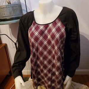 eShakti Custom (4X/28W) Black & Flannel Swing Top